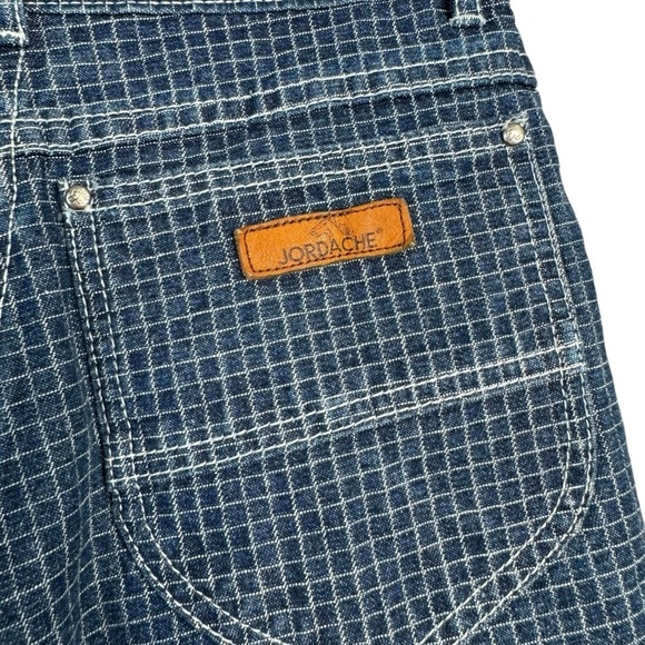 Vintage Jordache Jeans Grid High Rise Tapered Leg Juniors 12/28 Actual 26”x29” - Picture 7 of 10